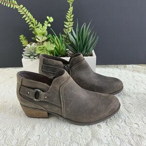 Clarks Dark Brown Ankle Booties